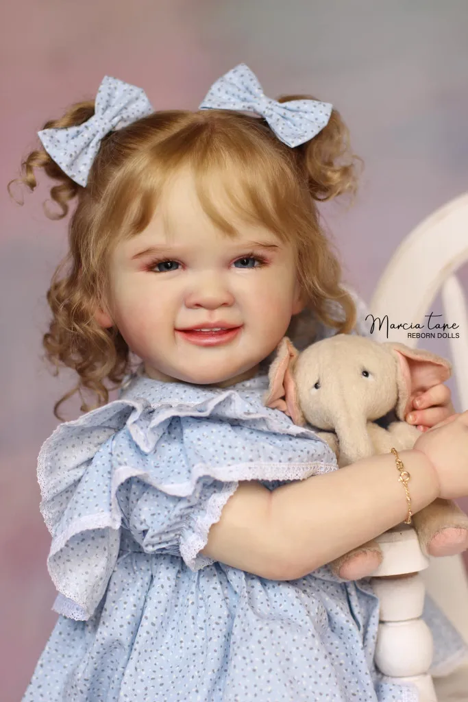 NPK 28inch Reborn doll kit Renata Soft vinyl fresh color with eyes and cloth body DIY Doll Part