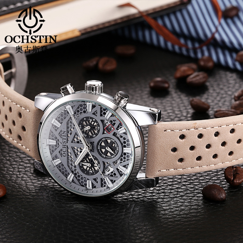 Pilot New Ochstin 2024 Series Trendy And Fashionable Multi Functional Automatic Quartz ddmysmile Movement Men's Quartz Watch Smile