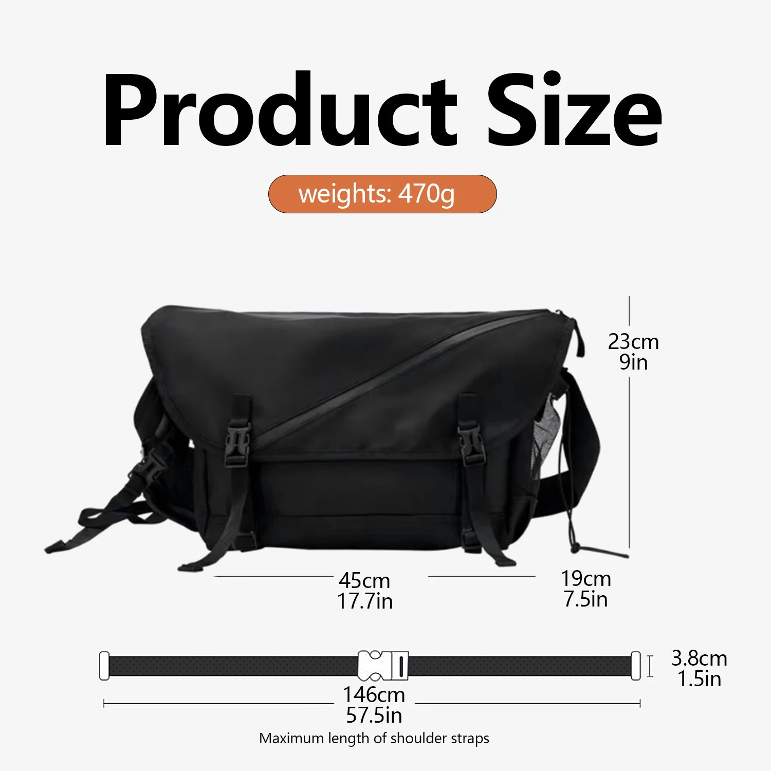 Mens Crossbody 156 inch about cm Waterproof Casual Messenger Bag Laptop Sturdy Black 241111