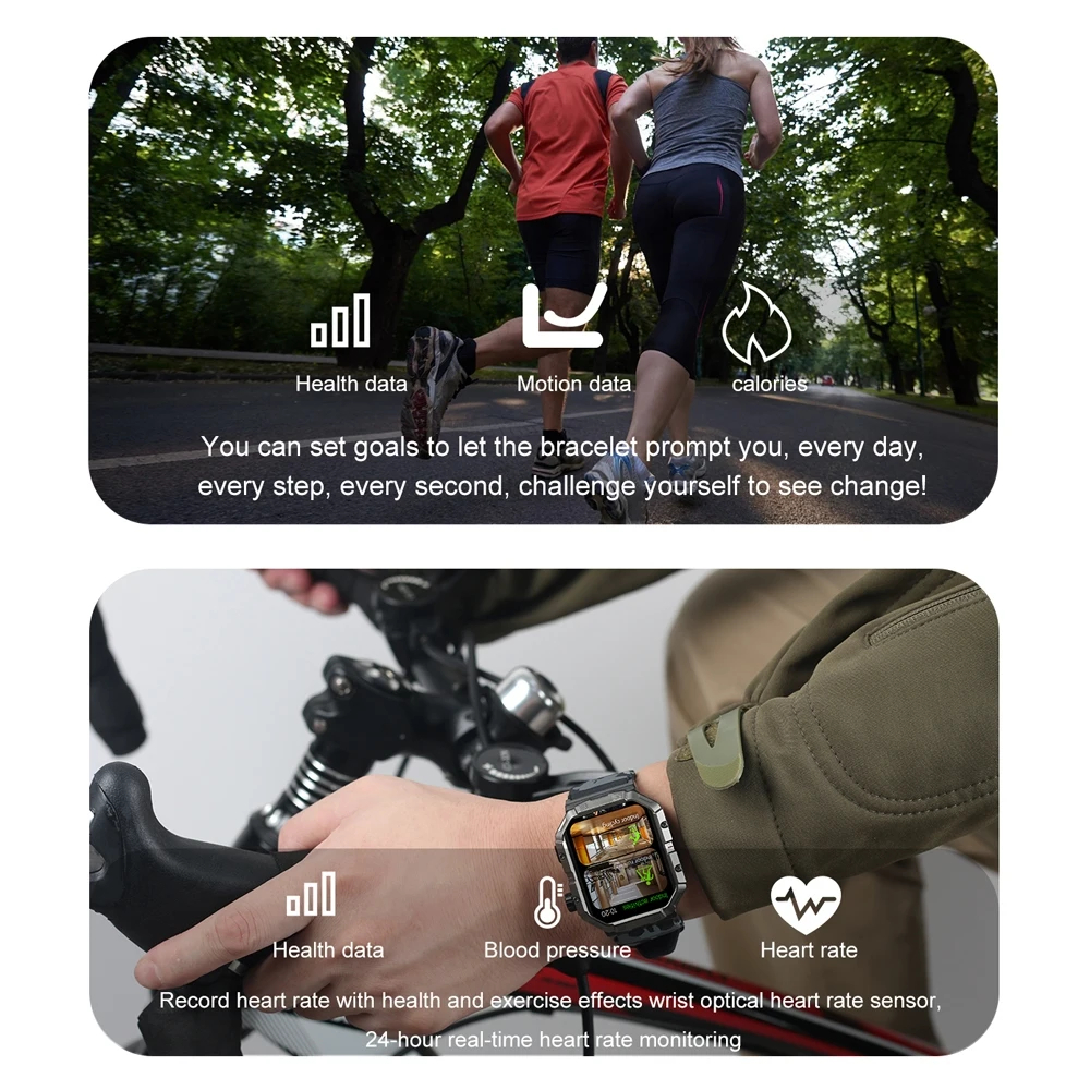 Military Smart Watch GPS For Men IP68 Waterproof Health Monitoring NFC High display BT Call Durable Outdoor Sports Smart Watch smile