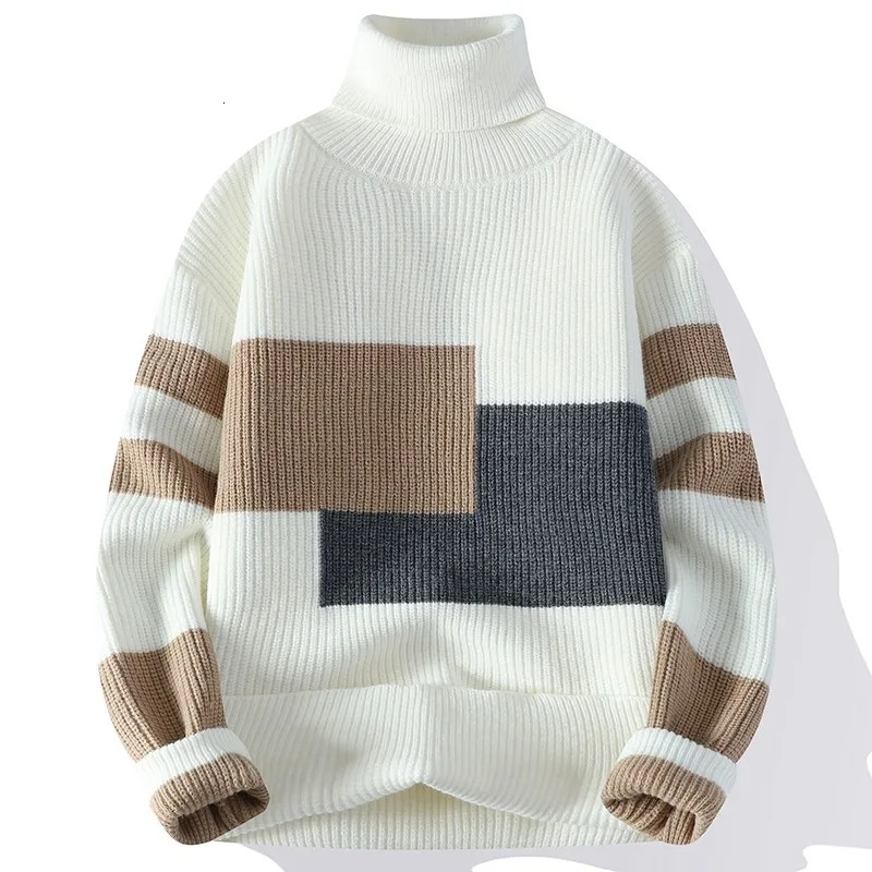 Sweater mens winter Korean casual turtle neck warm sweater mens fashion sweater mens wool sweater 241113