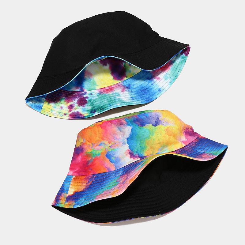 Graffiti Bucket Women Hat Fishing Fisherman Hat Summer Outdoor Panama Hip Hop Cap Couples Gifts Sunshade Flat Top Double Sided smile