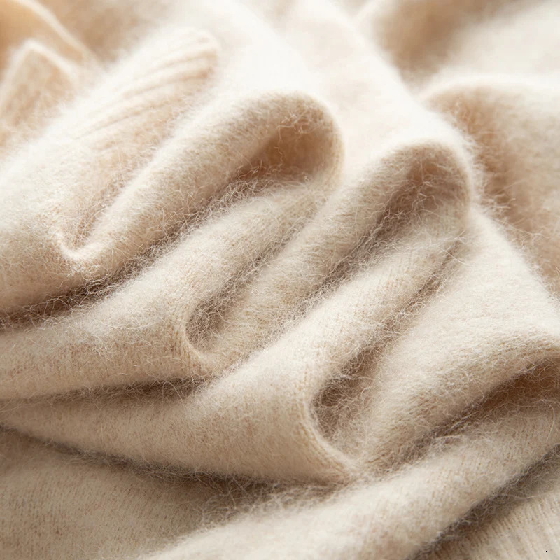 100% spandex cashmere mens mink velvet cashmere sweater high collar knitted winter top long sleeves high-end jumper 241113