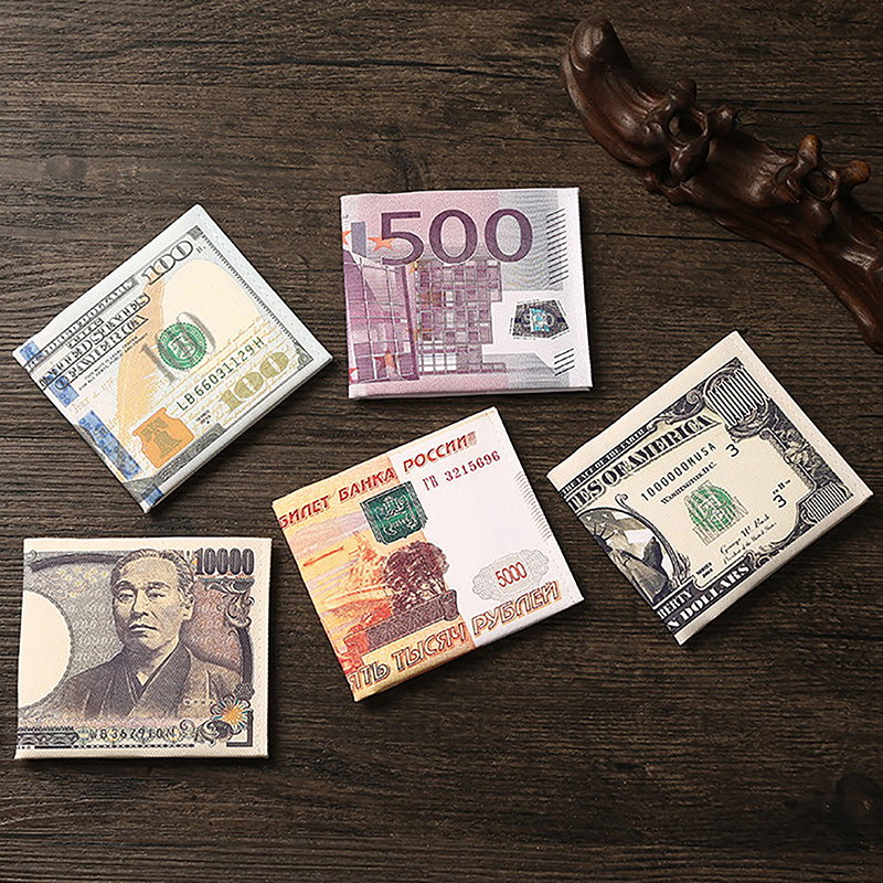 1pc Men Money Canvas Wallets Credit ID Card Holder Bags Purses Currency Notes Pattern Insert Picture Cash Coin Dollars Wallet