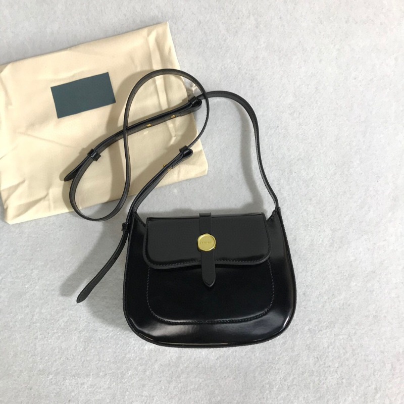 Simplicity Armpit Korean Urban Cowhide Bag Retro Senior Temperament Handheld Shoulder Slanting Cross Cowhide Women's Bags smile