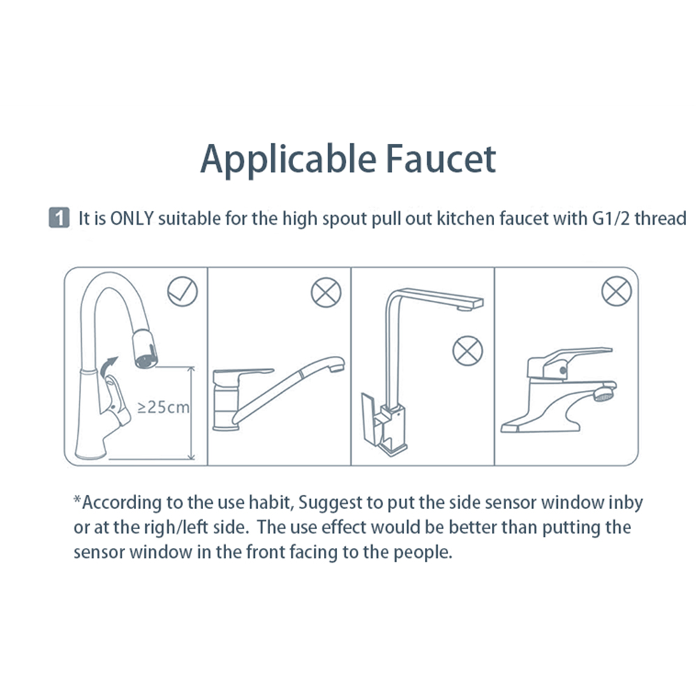 Intelligent Faucet Water-Saving Sensor Mixer Red Light Sensing Automatic Adapter M22/M24 Faucets Nozzle for Bathroom Kitchen2023