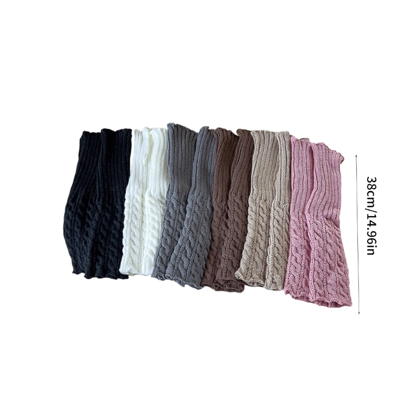 Leg Warmers Crochet ddmysmile Handmade Stockings For Child Girls Knee High Socks Breathable Tights Warm Leggings Kids Leg Warmers Smile