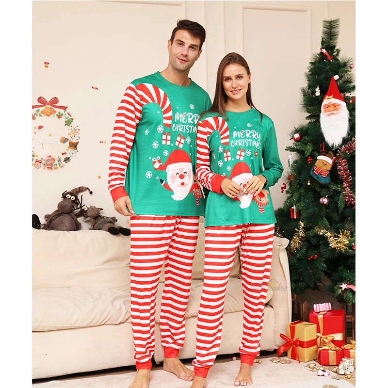 Christmas Matching Pajamas Outfits Adult Kids Baby Family Xmas Sleepwear Father Mother Daughter Son Pyjamas Clothes Set 241112