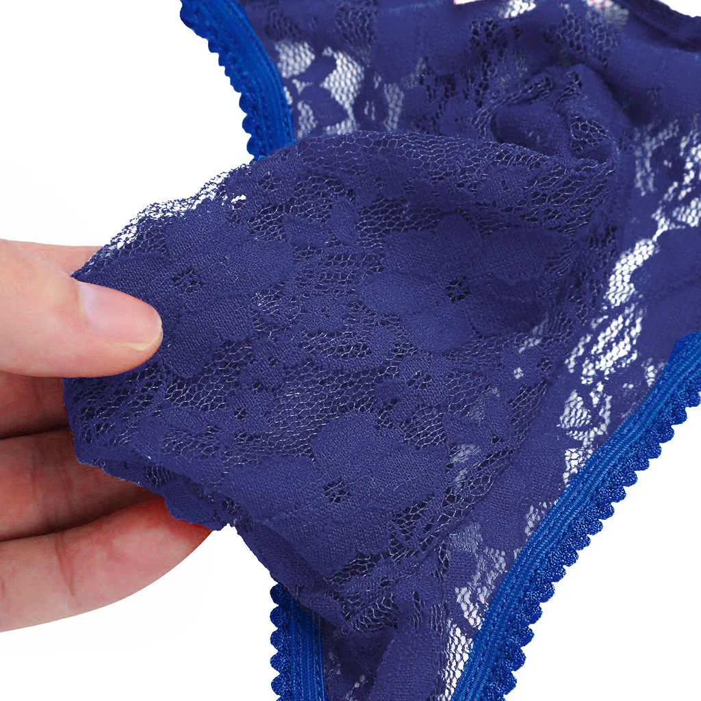 Men's G-string T-back Shorts Men Underwear Men Stylish Lace Pattern Mens Thongs And G Strings Gay Underwear Cueca Masculina