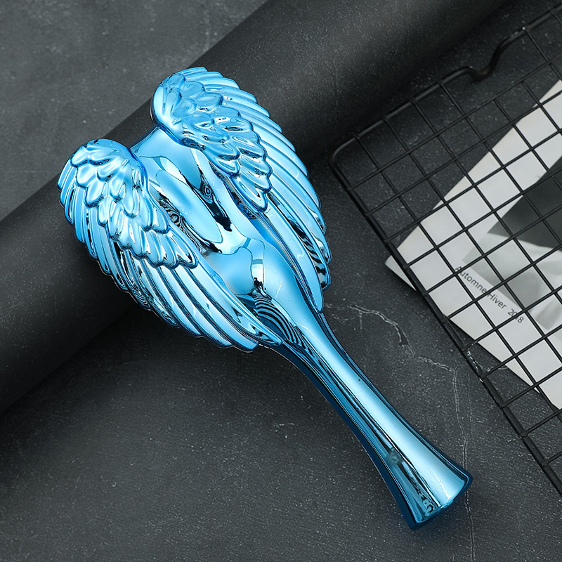 Chic Portable Hair Combing Device Featuring Angel Wings - Perfect for Daily Grooming Needs