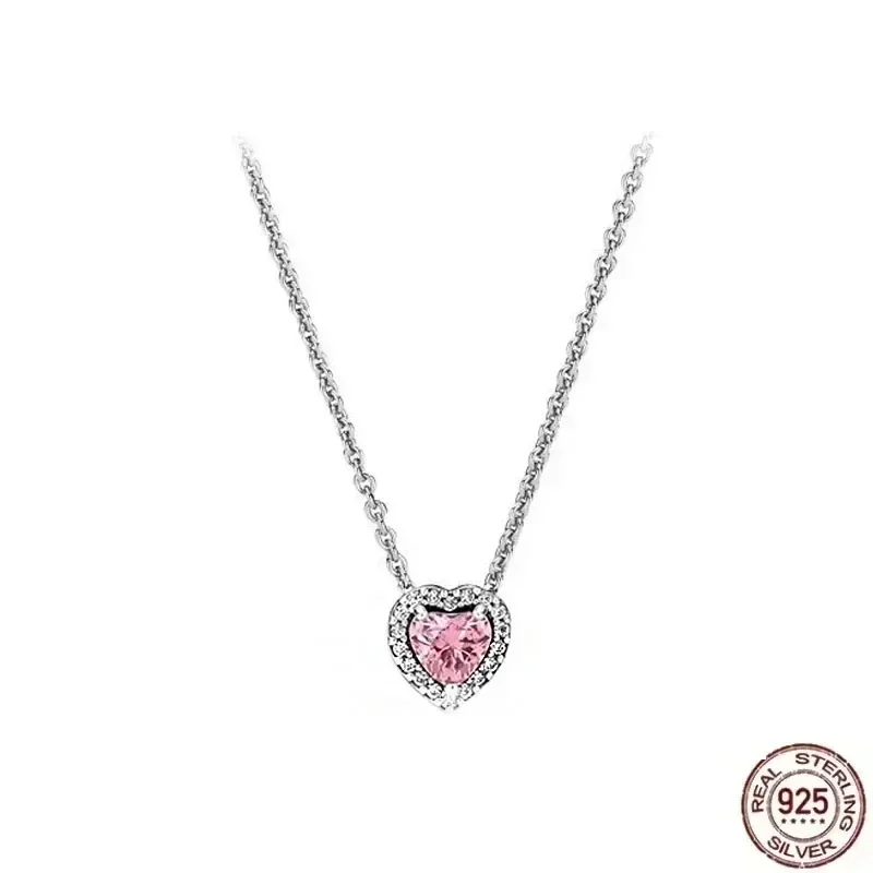 Classic 925 Sterling silver Exquisite Shiny Circular Hearts Snowflake Pendant Necklace fit Original Pendant DIY Jewelry