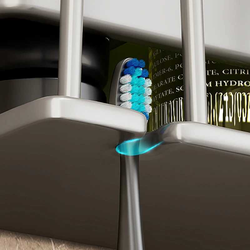 Toothbrush Sanitizer Aluminum Punch Free Wall Mounted Electric Toothbrush Holder Toothpaste Cup Storage Hook Bathroom Accessories Organizer Hot Sale 2