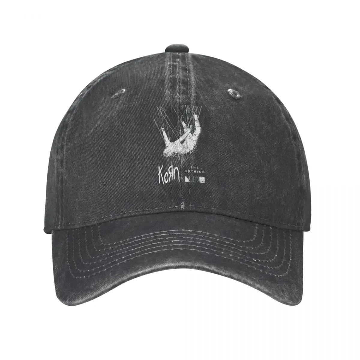 The Women Nothing Korn Men Baseball Cap Music Rock Distressed Denim Washed Caps Hat Outdoor Workouts Adjustable Fit Snapback Cap smile