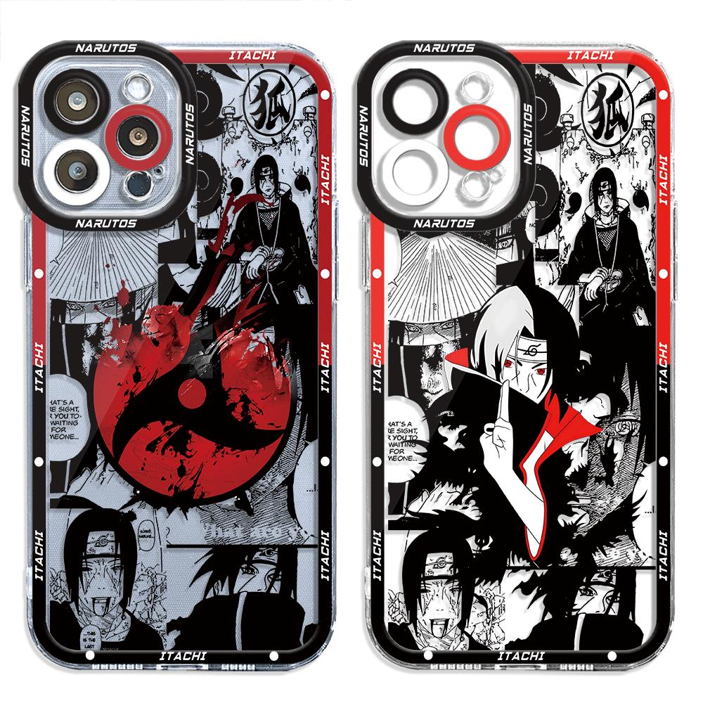 Case for iPhone 13 Pro Max 11 14 Pro 15 Plus X XS 12 Mini SE XR 7 6s 8 15 Pro Narutos-ITACHI Cover Clear Silicone Bag Coque