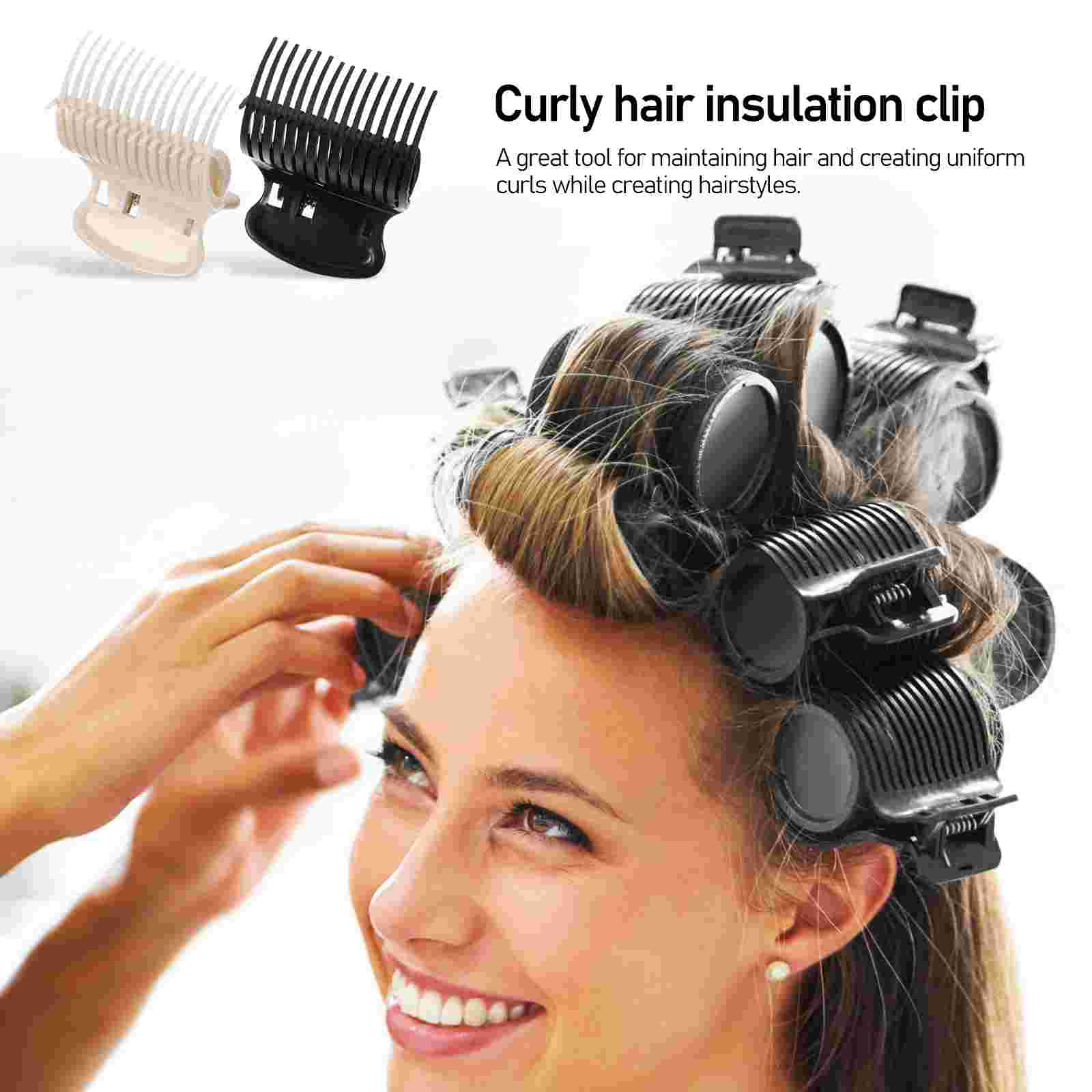 12 Pcs Electric Heating Claw Clip Miss Hair Barrettes Curler Clips Abs Hot Roller for Long