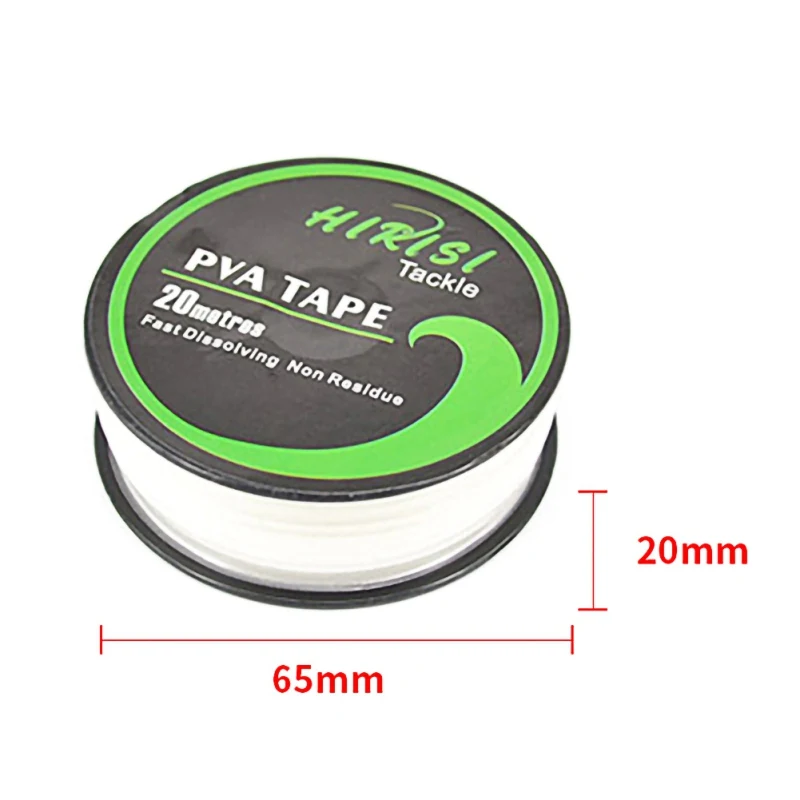 1PC PVA Tape Fast Water Dissoing Carp Fishing Tools Water-soluble Film Bollie String Fishing Feeder Accessories10mm X 20m -soluble smile -soluble -sol