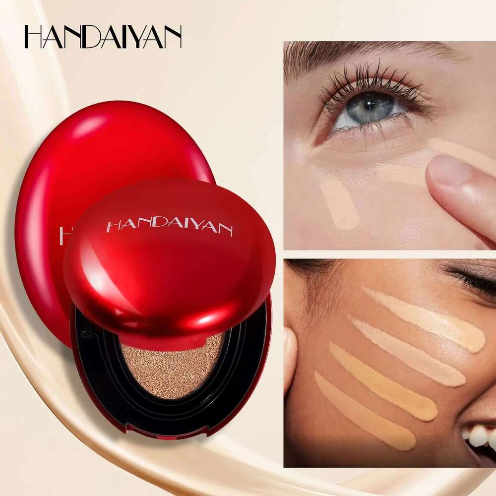 Red Cushion Semi-Matte Full Coverage Waterproof Long-lasting Concealer Makeup Tone Up Cream Base Covering Foundation