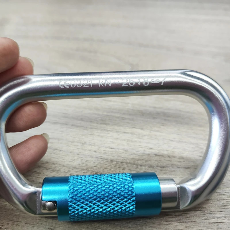 4 pieces of 25KN alloy steel climbing buckle yoga pendant safety buckle climbing main lock outdoor camping survival tool 241114