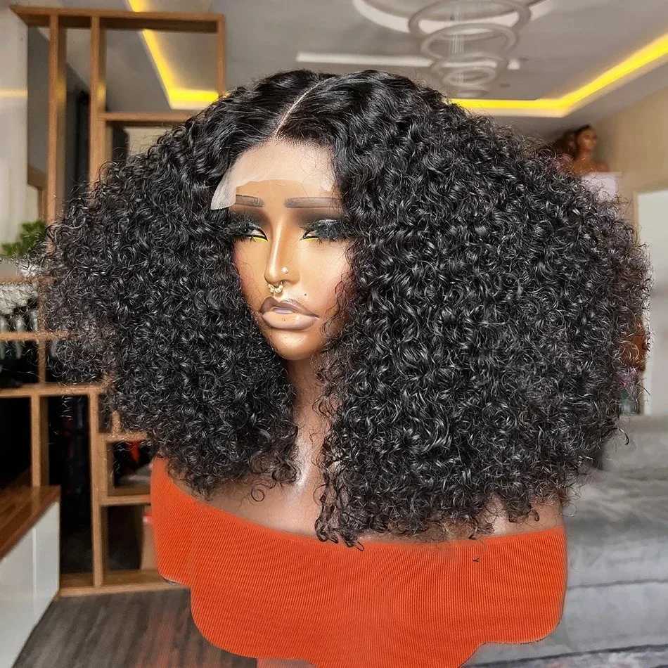 14 16 Inch Deep Wave 250 Density 13x4 Lace Front Human Hair Remy Wig 5x5 Glueless HD Short Bob Water Culry 13x6 Lace Frontal WigXJ241113