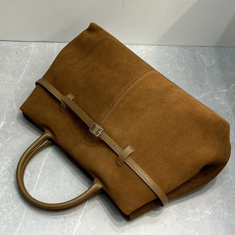Autumn New Genuine Leather Suede Women's Bag Large Capacity Tote Frosted Single Shoulder Diagonal Handbag For Women BagVoyage