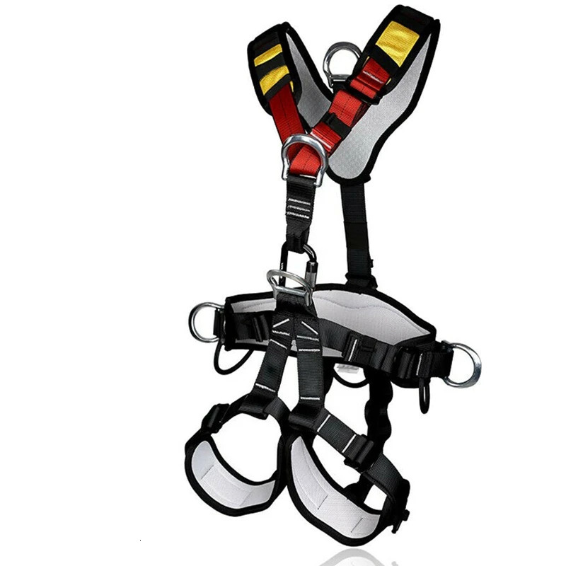 Professional climbing harness full body safety harness climbing tree anti fall detachable gear height protection survival kit 241113