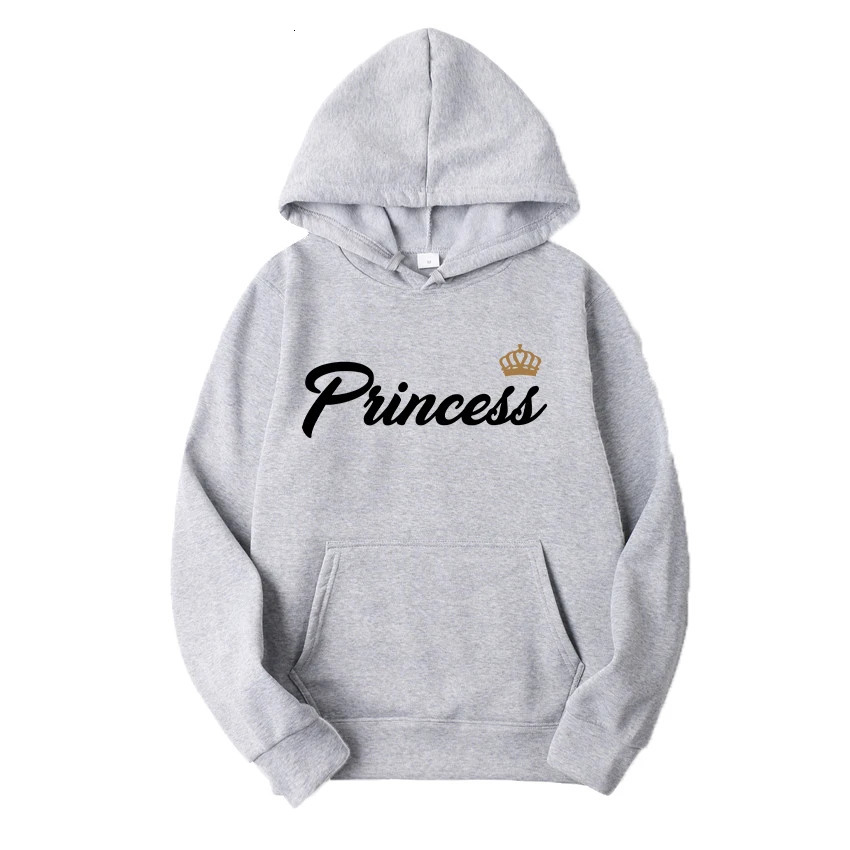 King Queen Prince Princess Printing Family Sweater Suit Couple Hoodie Parent-child Clothing Streetwear Hooded Sweatershirt 240403