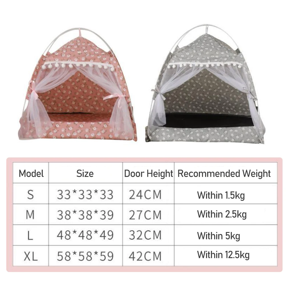 Cat Tent Bed Pet Cat House Closed Cozy Hammock with Floors Pet Small Dog House Calming Cat Beds For Small Pet House