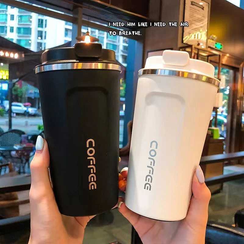 350ml/500ml stainless steel coffee cup travel heat g leakage heat g bottle tea g vacuum sheet filling cup Y241114