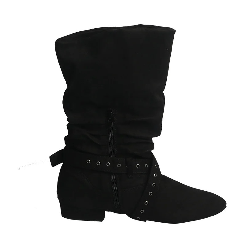 Wedopus custom high heels practice line dance shoes for women 30 color synthetic suede mid-range winter dance shoes black soft sole 241113