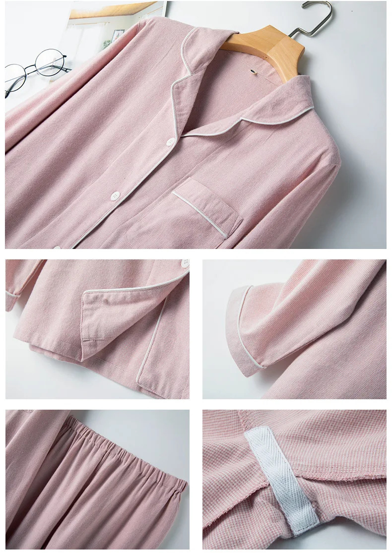 Autumn and Winter Multi Color Cotton Brush Solid Smooth Warm Thick Trouser Sleepwear Set Couple Home Clothing 241112