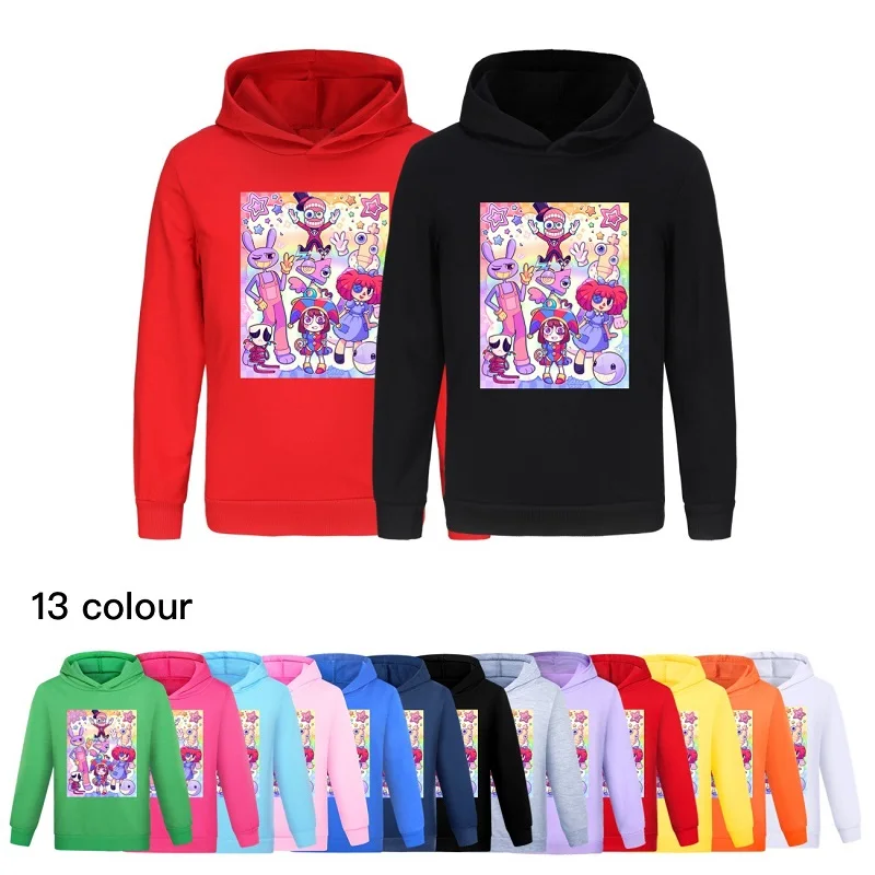 The Amazing Digital Circus Jax 2-16 years Printed Hoodies Sweatshirts Kawaii Harajuku Long Sleeve Pullovers Streetwear Tops for