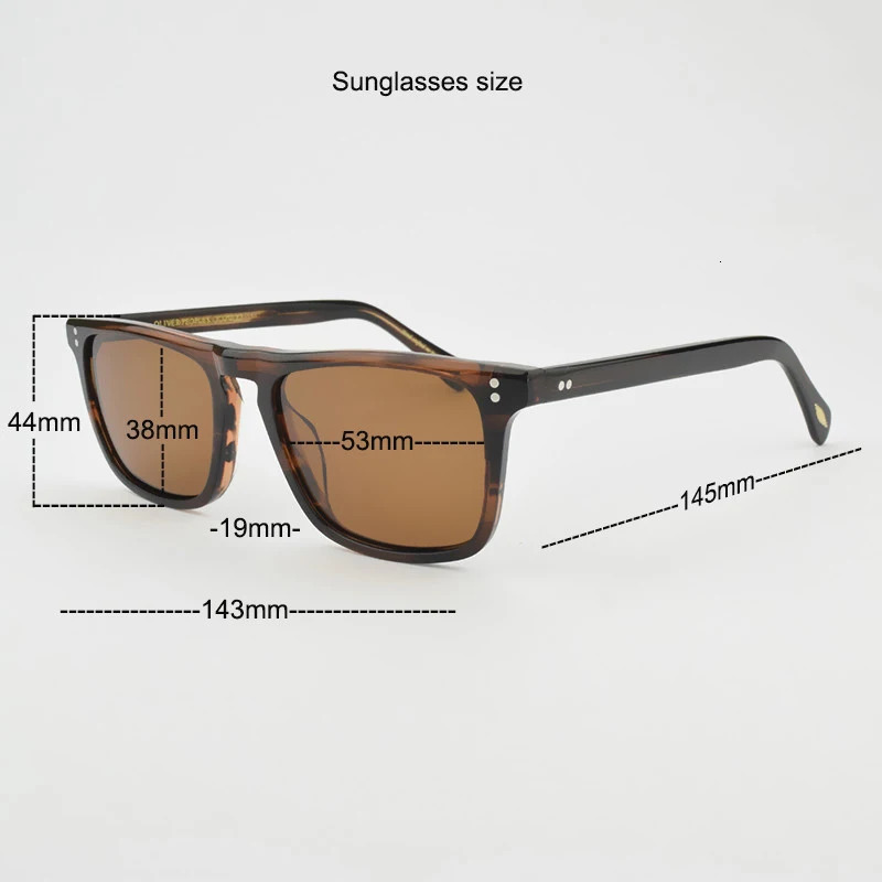 Square Retro Womens Sunglasses Fashion OV5189 Driving Transparent Acetic Acid Retro Polarized Sunglasses Mens Sunglasses 241114