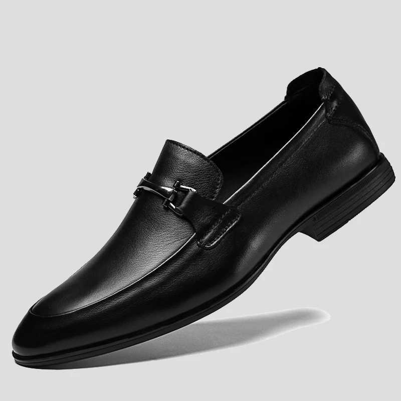 Italy Luxury Brand Fi Men Casual Shoes Loafer Shoes Men Genuine Leather Slip- Formal Shoes Handmade Man ShoesXJ250118
