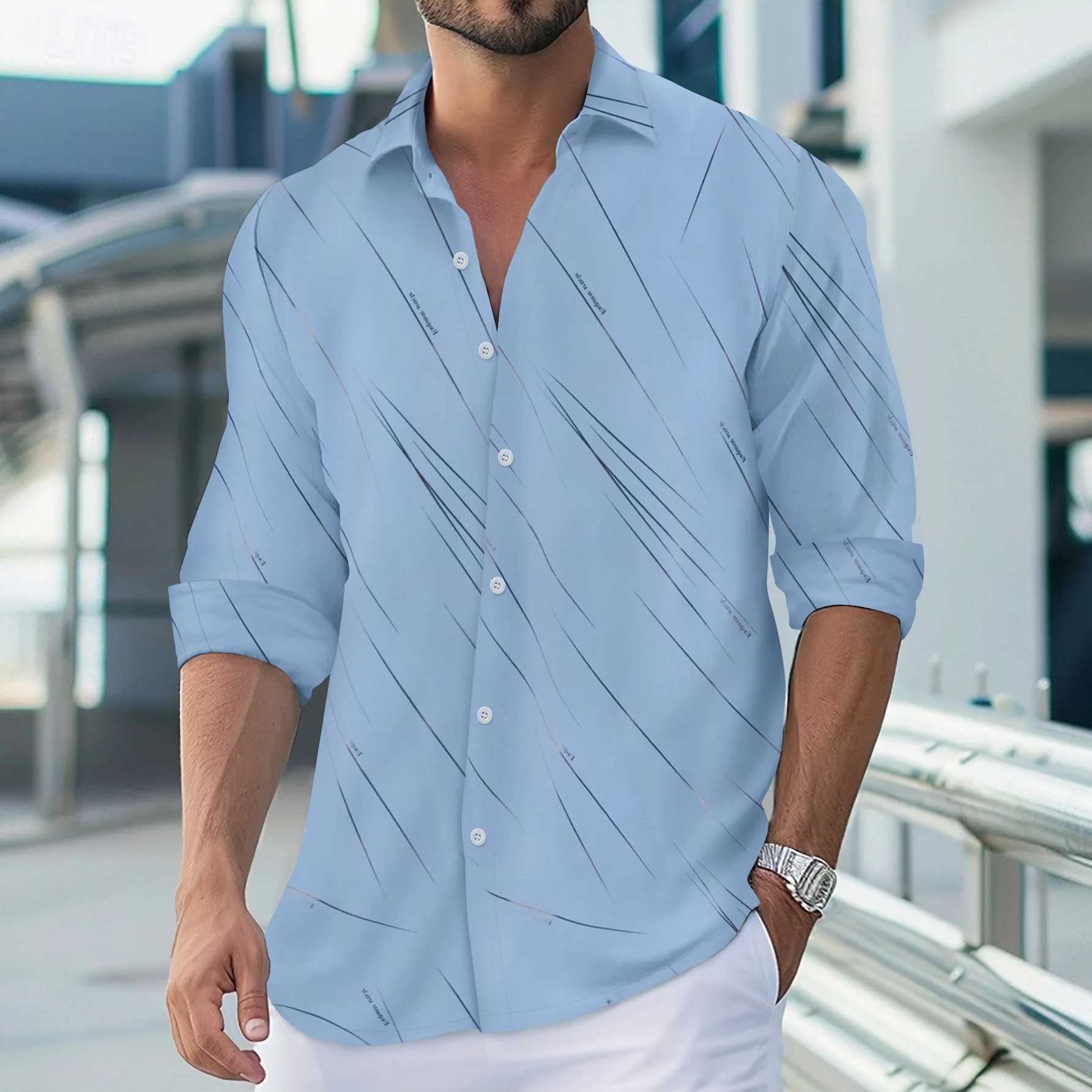 Autumn Mens long sleeve shirt Business Shirt Mens Breathable street wear Mens button down shirt Classic white shirtXJ24113