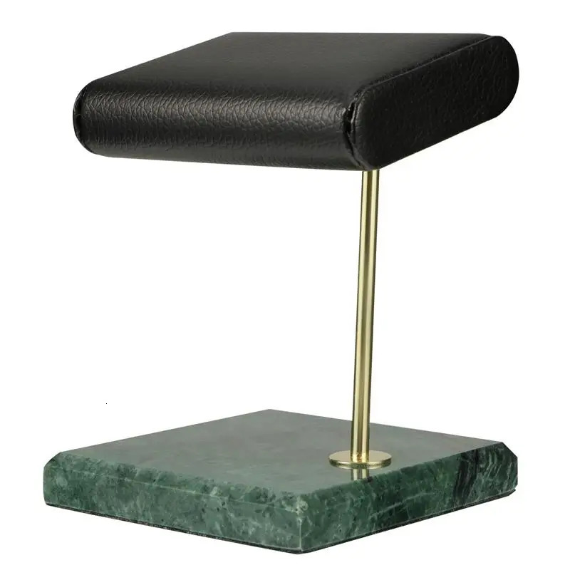 1pc Retro Watch Display Stand Marble PU Showcase Jewelry Holder Display Shelf Single Case Wrist Bangle Bracelet Storage Rack 241113