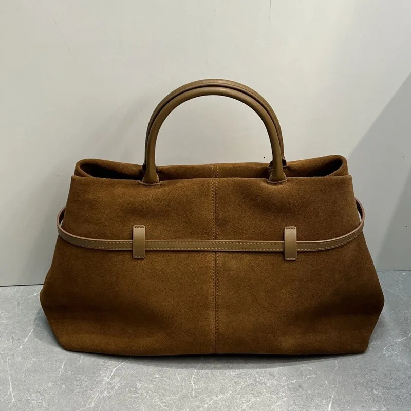Autumn New Genuine Leather Suede Women's Bag Large Capacity Tote Frosted Single Shoulder Diagonal Handbag For Women BagVoyage