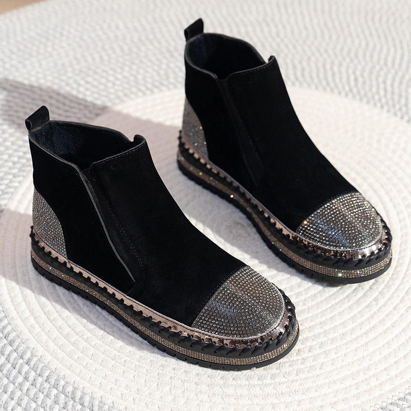 Large Size Autumn New Versatile Thick Soled Short Boots.