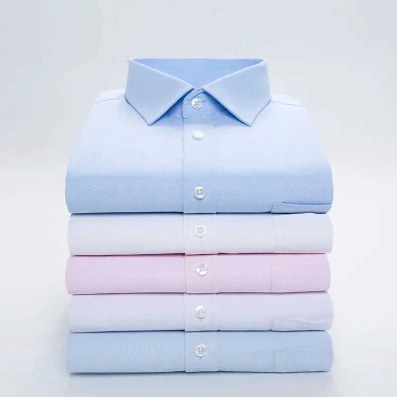 7XL Plus Size Mens Top Quality Dress Shirts Long Sleeve Slim Fit Solid Striped Business Formal White Shirt Male Social ClothingXJ24113