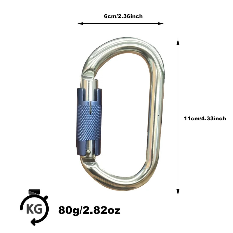 4 pieces of 25KN alloy steel climbing buckle yoga pendant safety buckle climbing main lock outdoor camping survival tool 241114