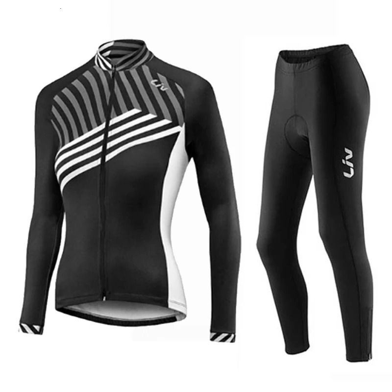 Liv womens cycling jersey set autumn long sleeved breathable clothing MTB Maillot Ropa Ciclismo cycling sportswear cycling uniform 241113