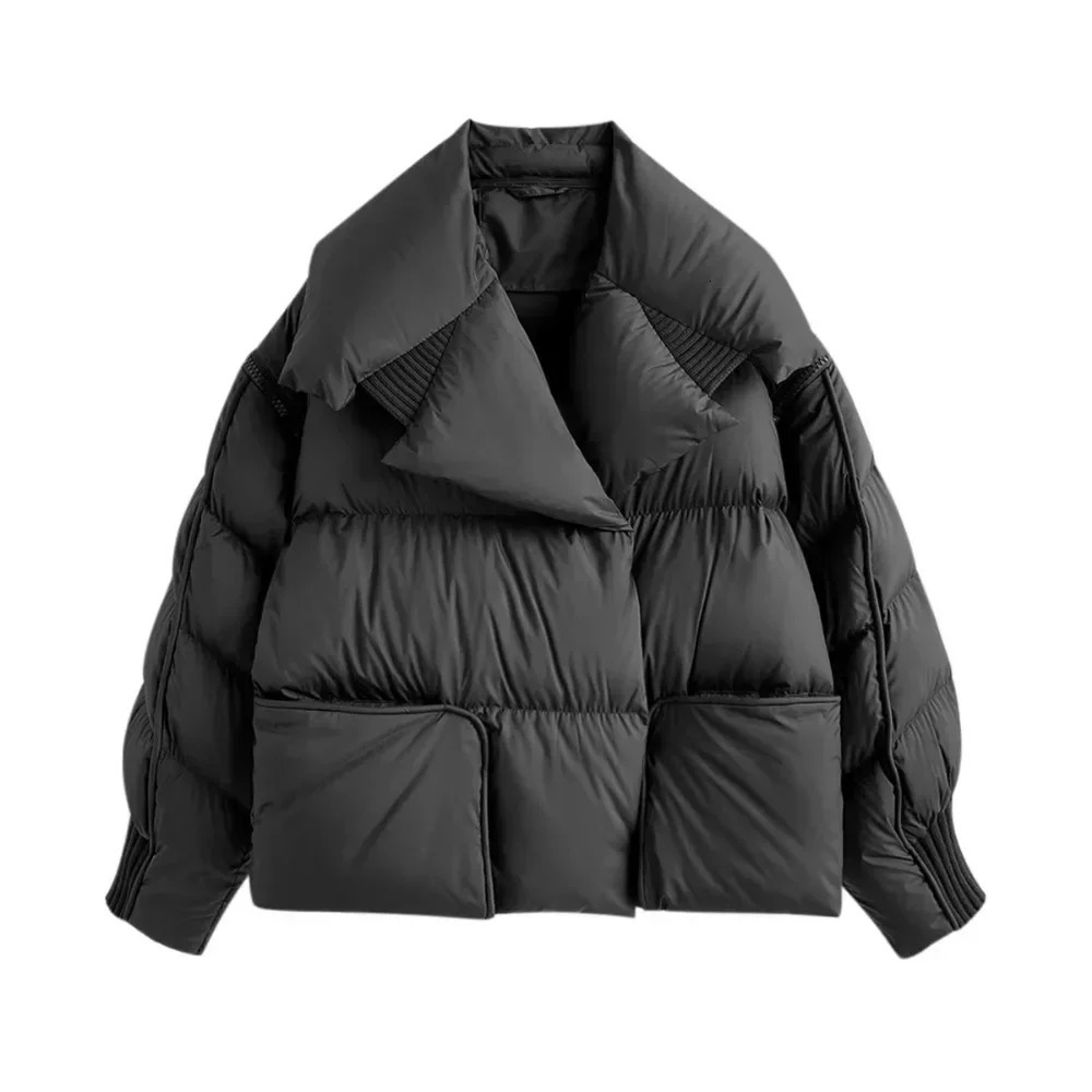 Womens down jacket white duck down jacket womens winter inflatable jacket short sleeved warm detachable sleeves for the park 241113