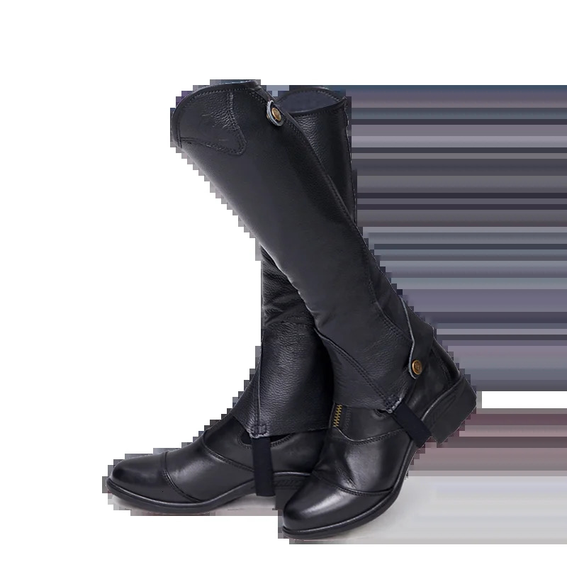 half-chaps Leather half-chaps for men and women comfortable and breathable Knight equipment Protect knight leg 241113