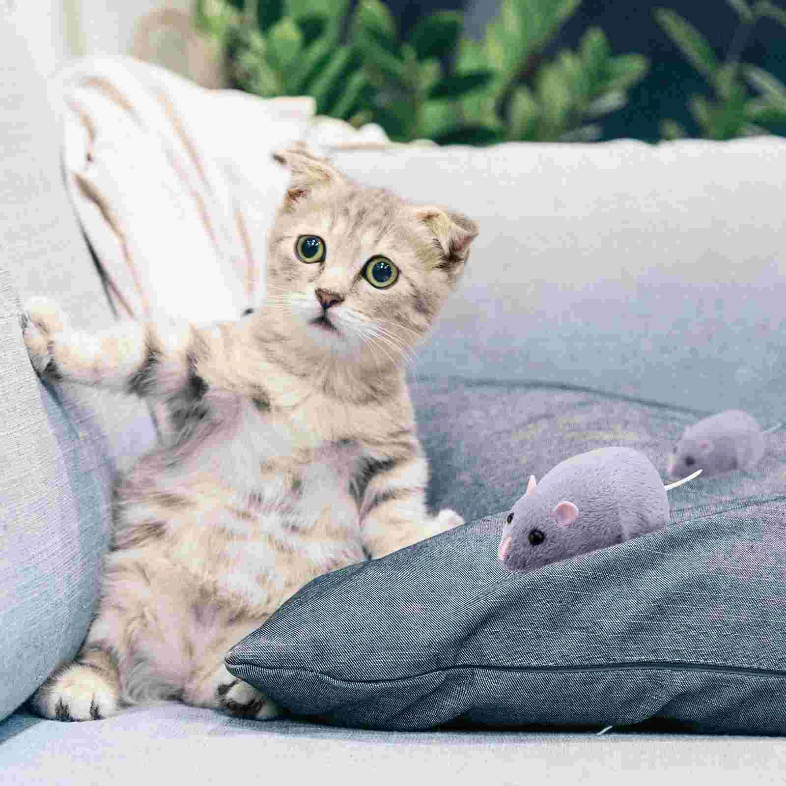 Remote Control Mouse Model Pet Teasing Toy Cat Teaser Playing Toys Mice Supplies Realistic Funny Chew 240411