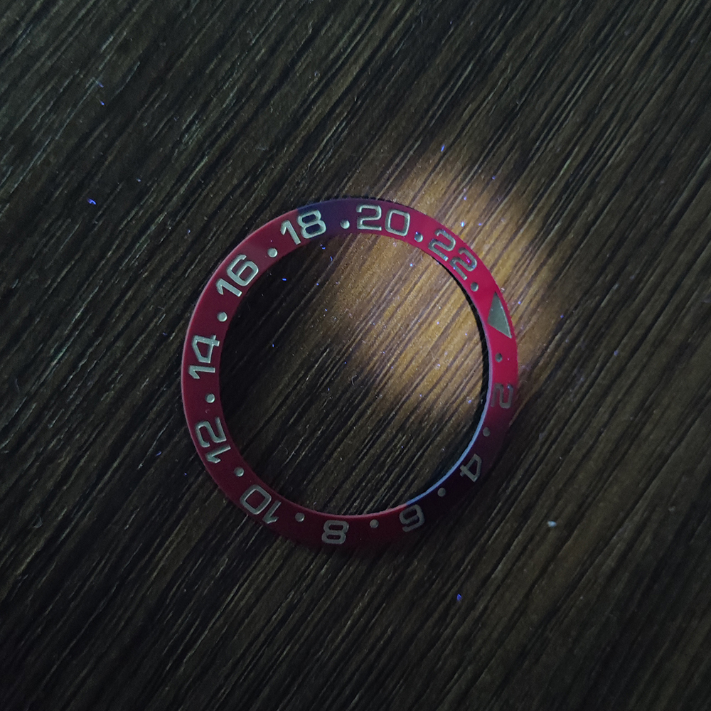 original ceramic blue red bezel insert ring 24 hours gmt 38mm30.5mm for rlx sub watch replace accessories parts