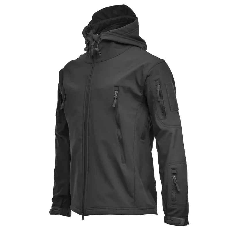 Windproof Bomber Outdoor Fleece Hot Pilot Shell Coat Men Tactical Sale Jackets Military Jacket Hooded Soft Waterproof Flight