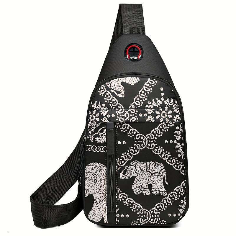 ral Butterfly Print Sg Backpack, Fashion Nylon Crossbody Bag, Outdoor Sport Chest Bag Fanny Pack