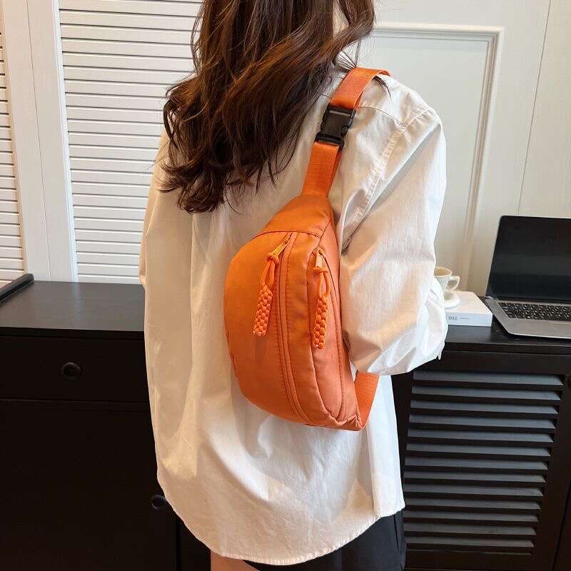 Nylon leisure women new fashion cross-body back sports chest small assorted waist bag