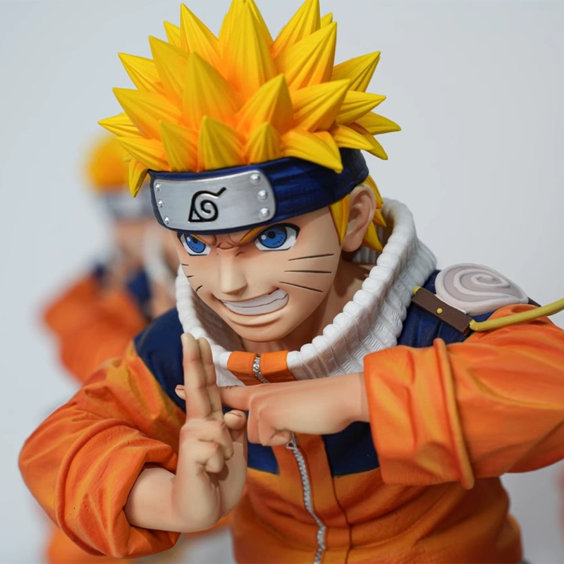 20cm Naruto Anime Figure Uzumaki Naruto Figurine Collectible Kagebunsin No Jyutu Pvc Statue Model For Boy Room Ornament Toy Gift