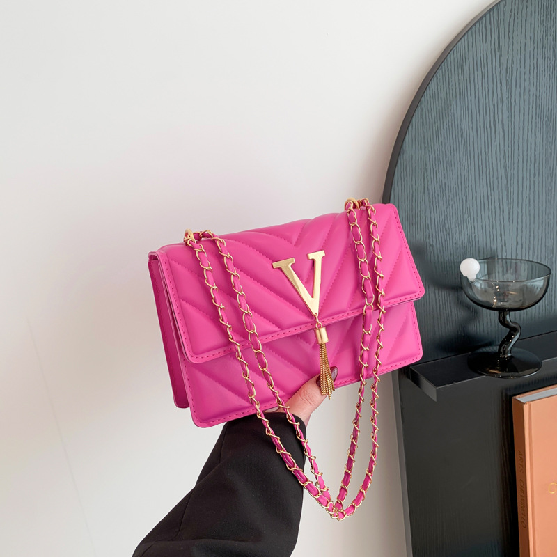 Fashion Women Shoulder Bags Soild Color Metal Decoration Crossbody Bag Travel Mobile Phone Pouch