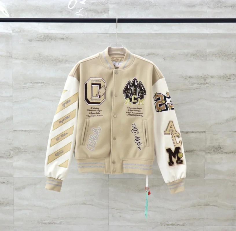 Men's Jackets American Style Street Jacket Men Hip-hop Harajuku Heavy Industries Fashion Versatile Baseball Uniform Women Clothing